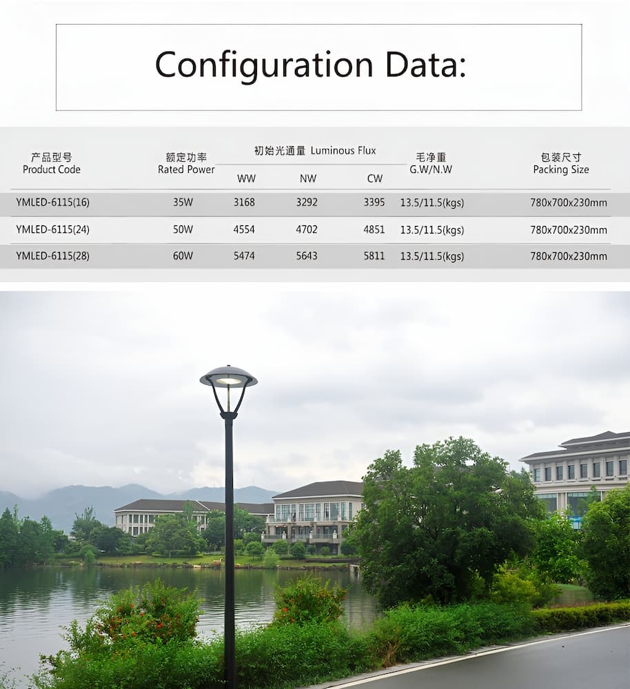 Đèn LED Chiếu Sáng Công Viên, Trang Trí Cảnh Quan ZAT-1030 20-60W H3-6M ZALAA