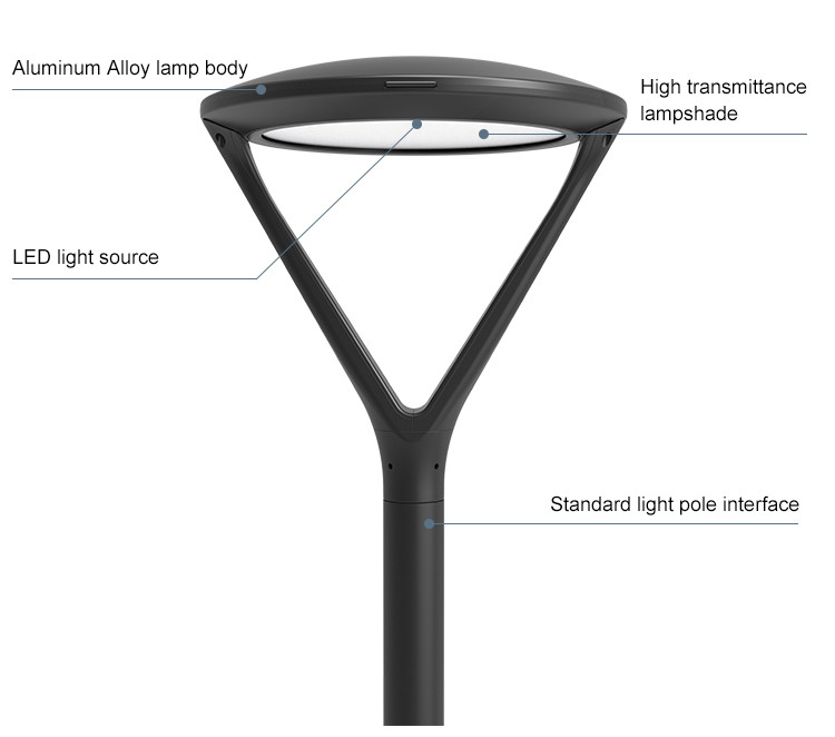 Đèn LED Chiếu Sáng Công Viên, Trang Trí Cảnh Quan ZAT-1038 30-100W H3-6M ZALAA