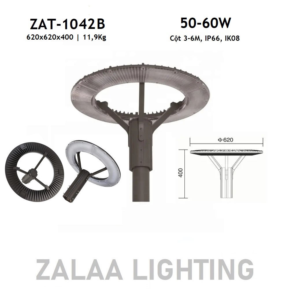 Đèn LED Chiếu Sáng Công Viên, Trang Trí Cảnh Quan ZAT-1042b 50-60W H3-6M ZALAA