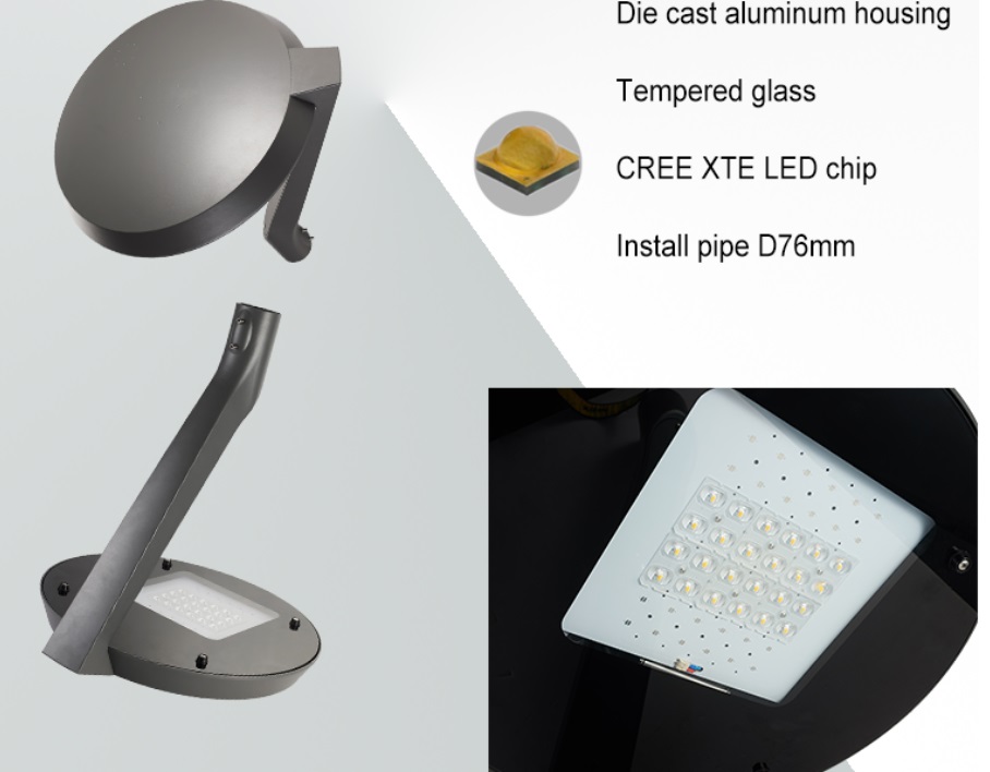 Đèn LED Chiếu Sáng Công Viên, Trang Trí Cảnh Quan ZAT-1043 20-80W H3-6M ZALAA