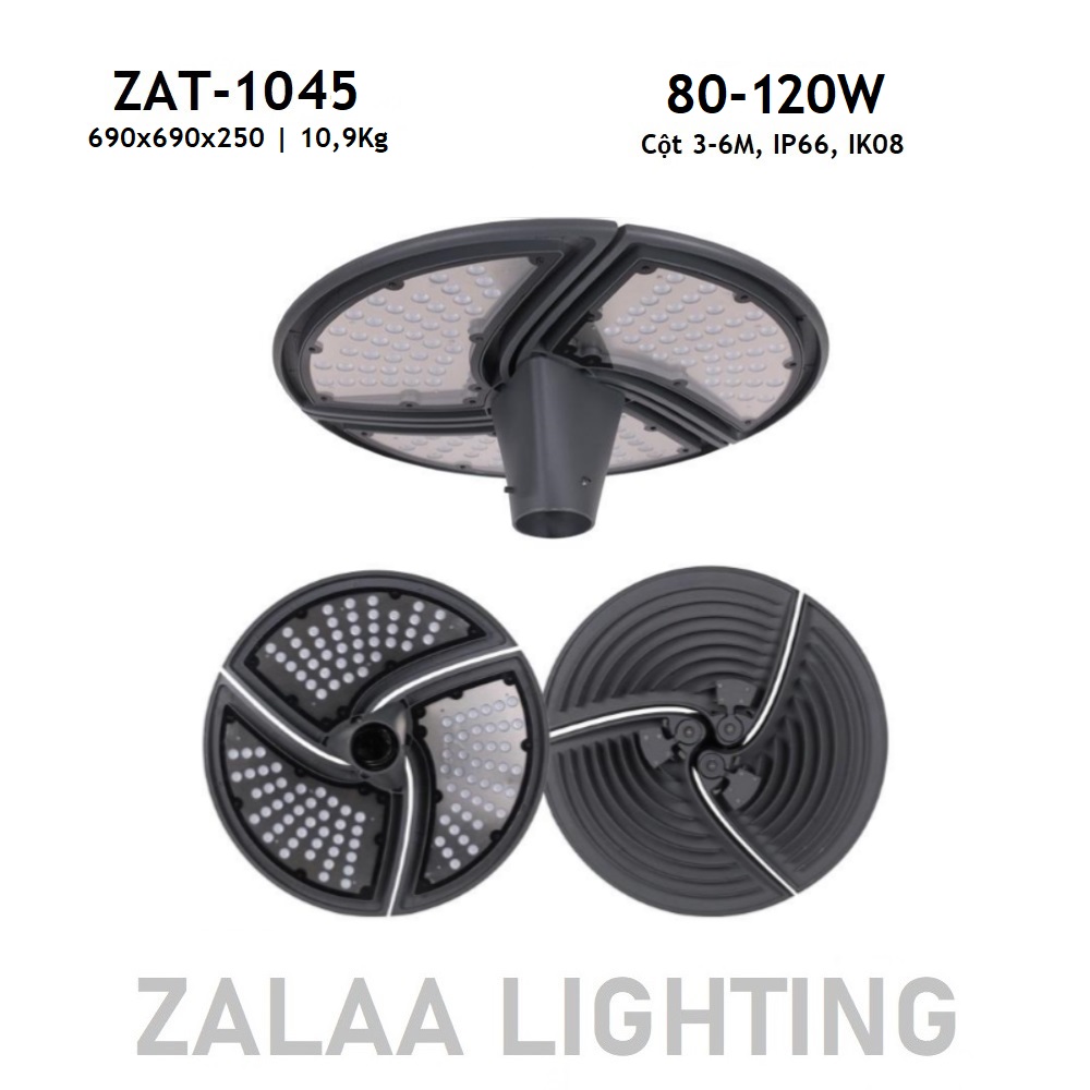 Đèn LED Chiếu Sáng Công Viên, Trang Trí Cảnh Quan ZAT-1045 80-120W H3-6M ZALAA
