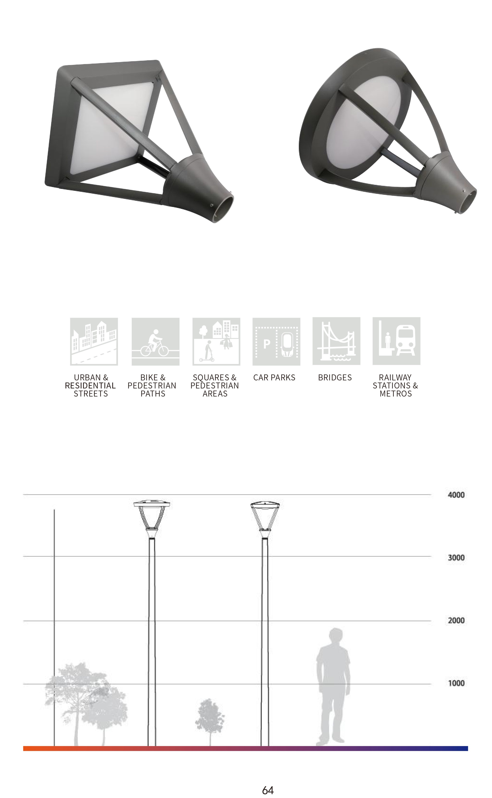 Đèn LED Chiếu Sáng Công Viên, Trang Trí Cảnh Quan ZAT-1047 30-80W H3-6M ZALAA