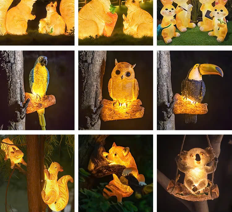 Đèn LED Decorative Tạo Hình 3D Đàn Hươu Deer phát sáng từ Sợi Thủy Tinh Nhựa Zalaa dành cho Dự án Vườn Ánh Sáng