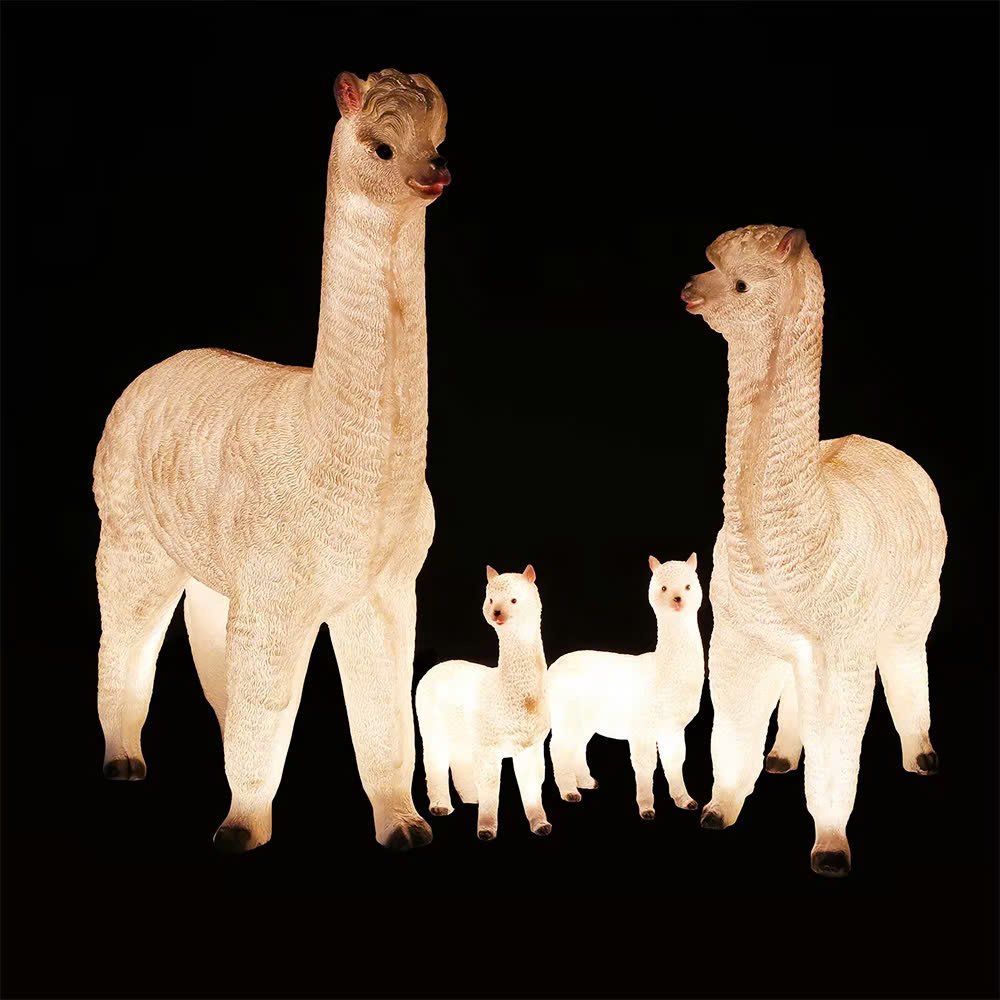 Đèn LED Fiberglass Sợi Thủy Tinh Nhựa họa tiết tạo hình 3D Thú Vật phát sáng Zalaa dành cho Dự án Vườn Ánh Sáng