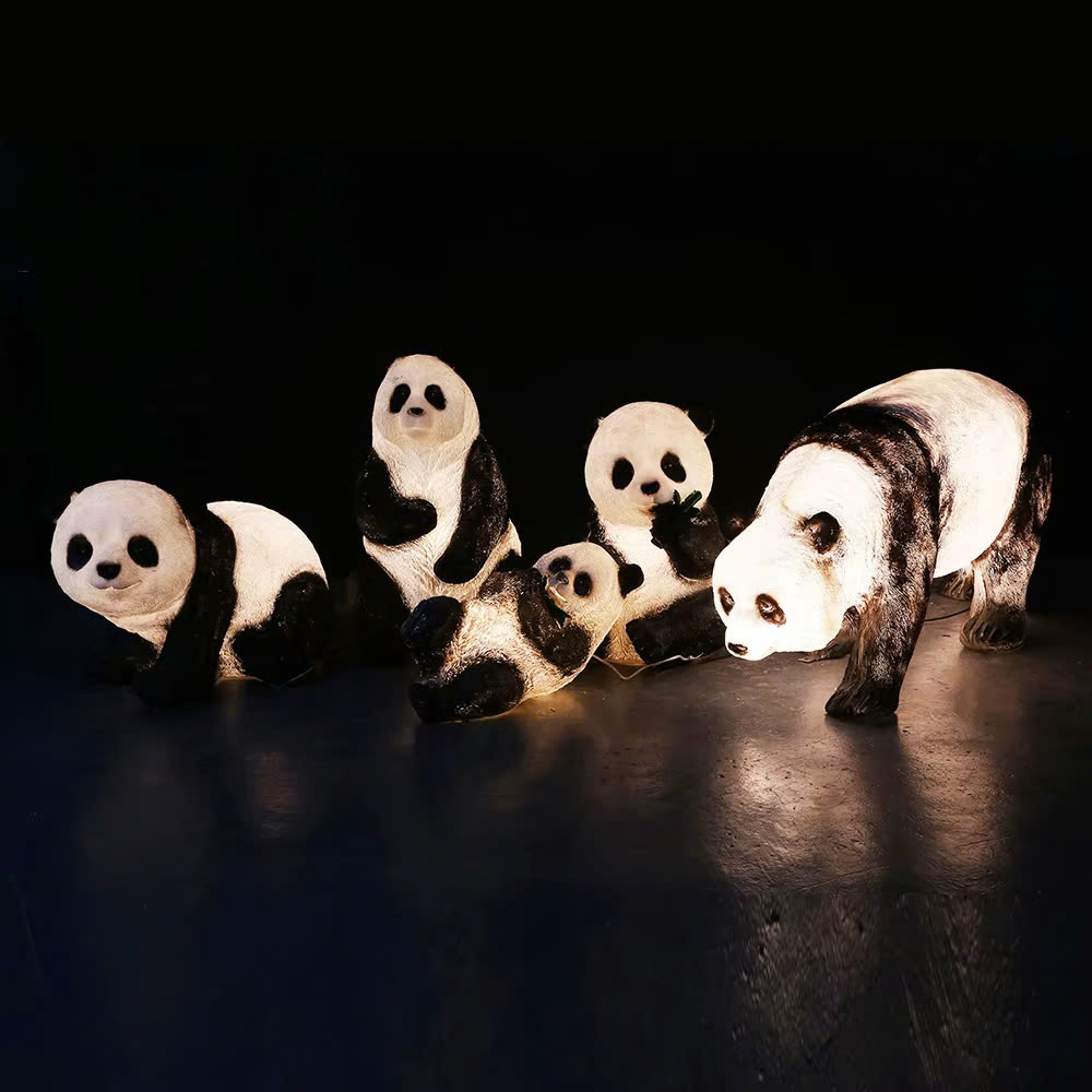 Đèn LED Fiberglass Sợi Thủy Tinh Nhựa họa tiết tạo hình 3D Thú Vật phát sáng Zalaa dành cho Dự án Vườn Ánh Sáng