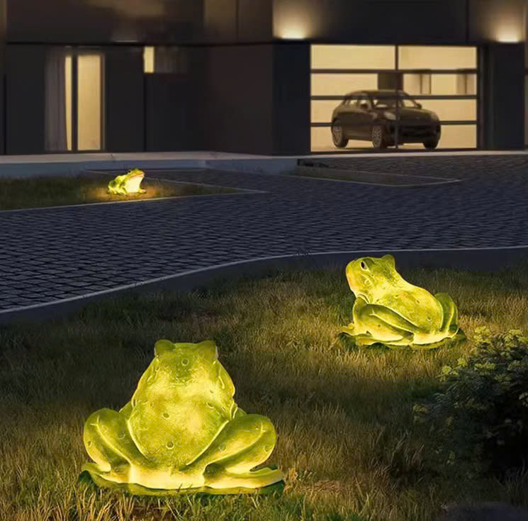 Đèn LED Fiberglass Sợi Thủy Tinh Nhựa tạo hình 3D Con Ếch Frog phát sáng Zalaa dành cho Dự án Vườn Ánh Sáng