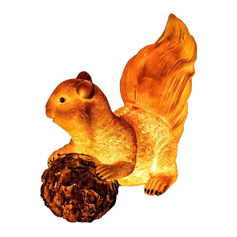 Đèn LED Fiberglass Sợi Thủy Tinh Nhựa tạo hình 3D Con Sóc Squirrel phát sáng Zalaa dành cho Dự án Vườn Ánh Sáng
