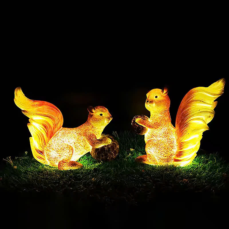 Đèn LED Fiberglass Sợi Thủy Tinh Nhựa tạo hình 3D Con Sóc Squirrel phát sáng Zalaa dành cho Dự án Vườn Ánh Sáng
