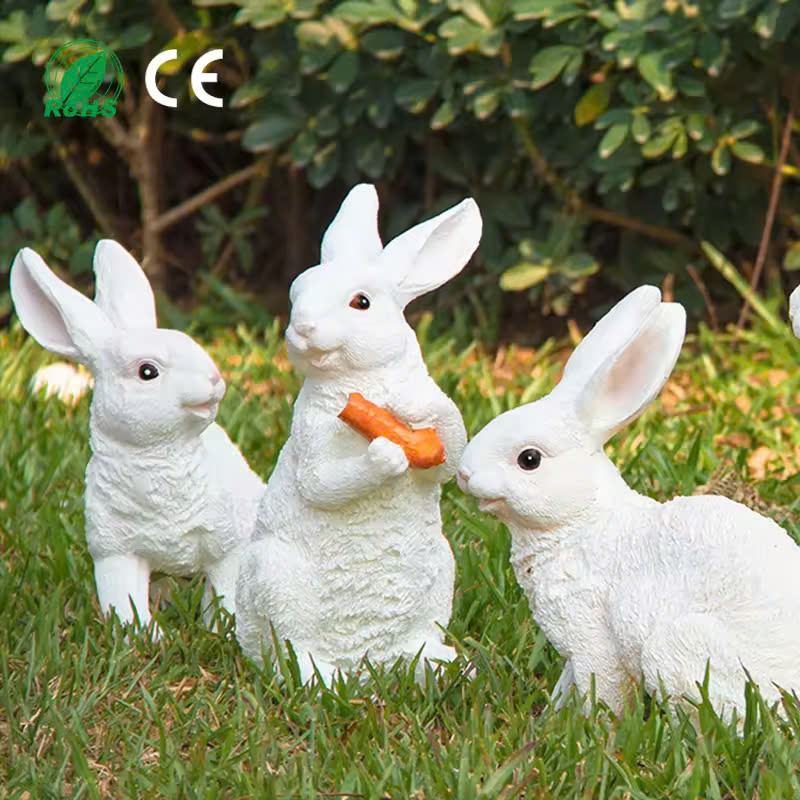 Đèn LED Fiberglass Sợi Thủy Tinh Nhựa tạo hình 3D Con Thỏ Rabbit phát sáng Zalaa dành cho Dự án Vườn Ánh Sáng