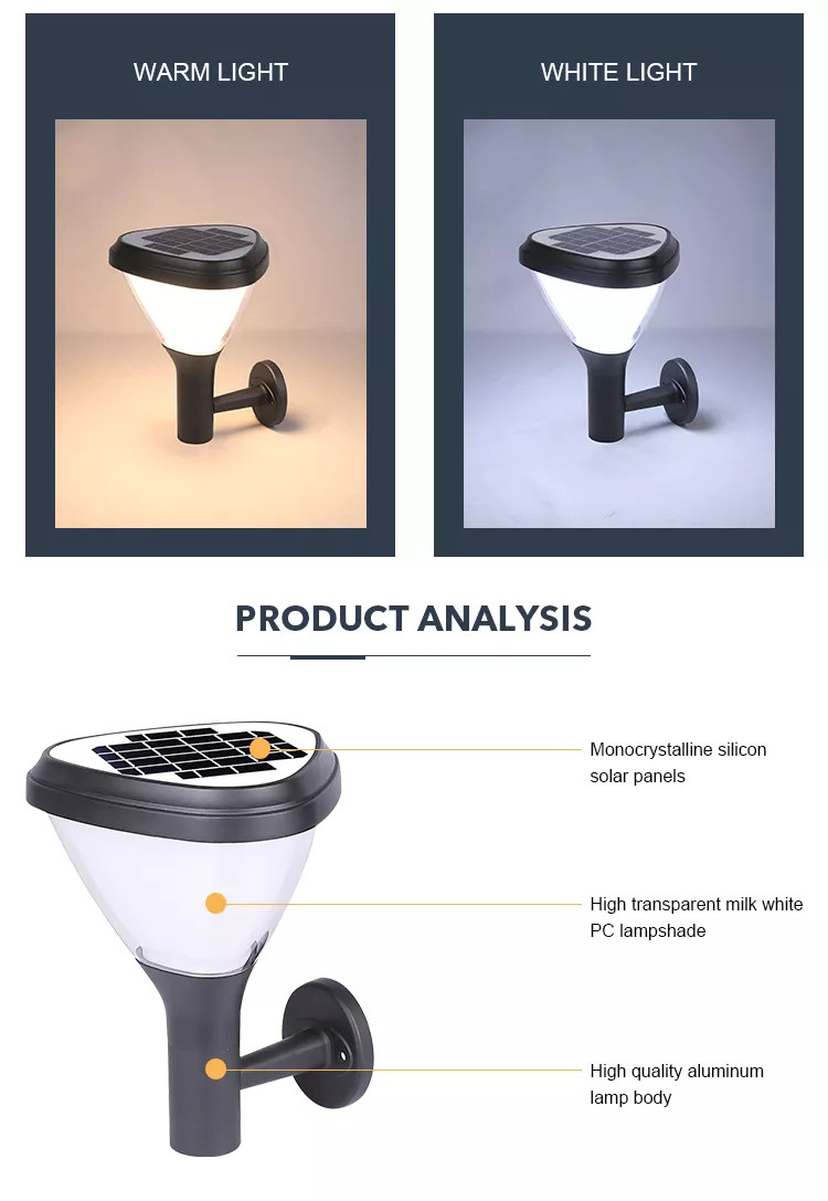 Đèn LED Gắn Tường Cửa Nhà, Cửa Sổ Năng Lượng Mặt Trời ZG-BD2104