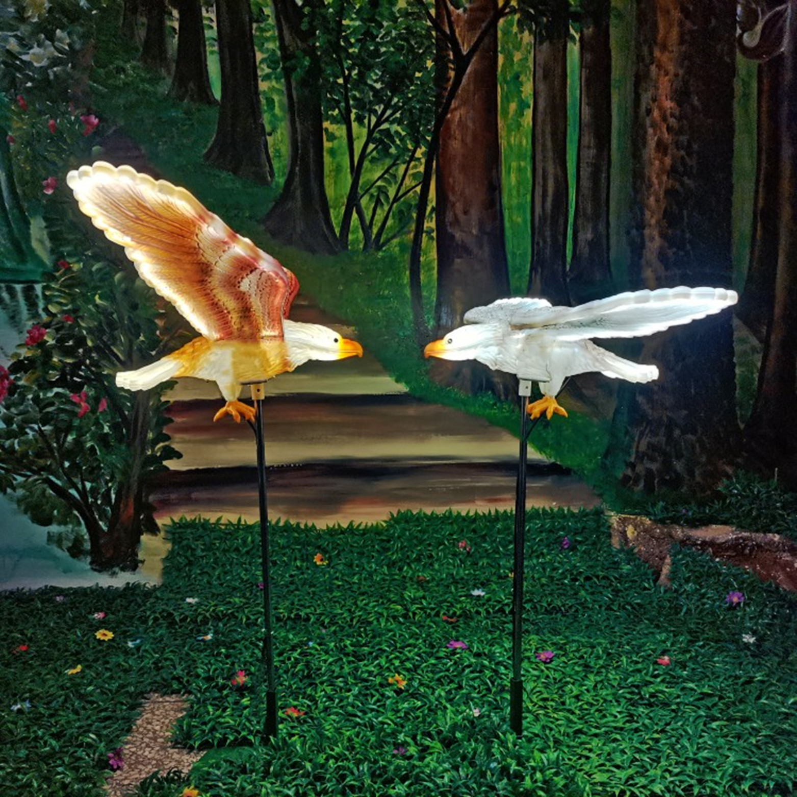 Đèn LED ZALAA Mô Phỏng Chim Đại Bàng Eagle Có Chuyển Động và Âm Thanh cho Cảnh Quan Ngoại Thất