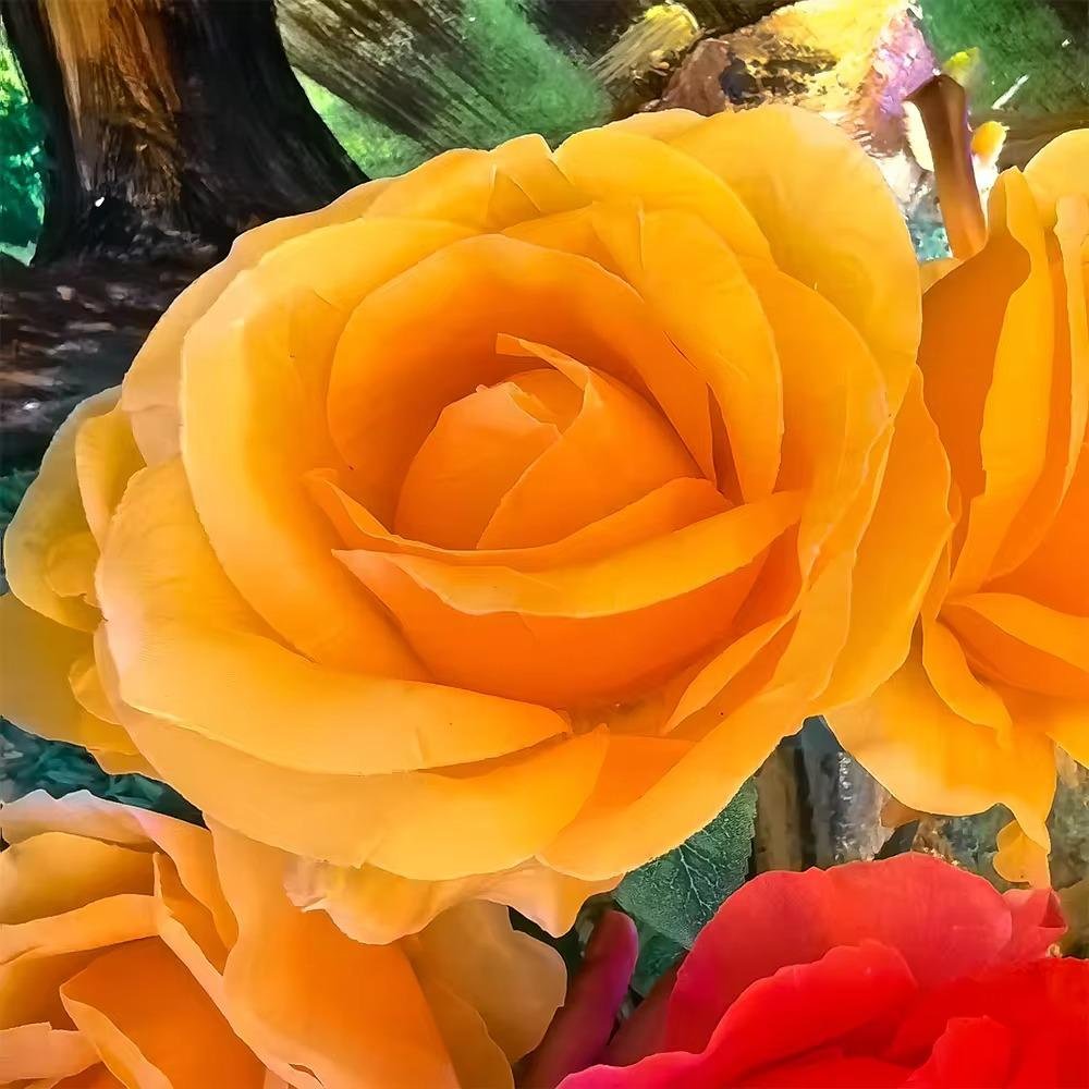 Đèn LED Mô Phỏng Bông Hoa Hồng - Simulation Rose Flower light cho Vườn Ánh Sáng Zalaa Light Garden