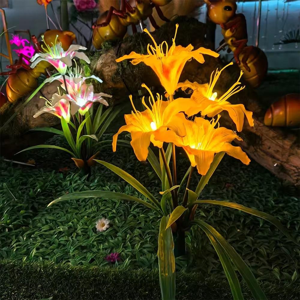 Đèn LED Mô Phỏng Bông Hoa Loa Kèn - Simulation lily flowers light cho Vườn Ánh Sáng Zalaa Light Garden
