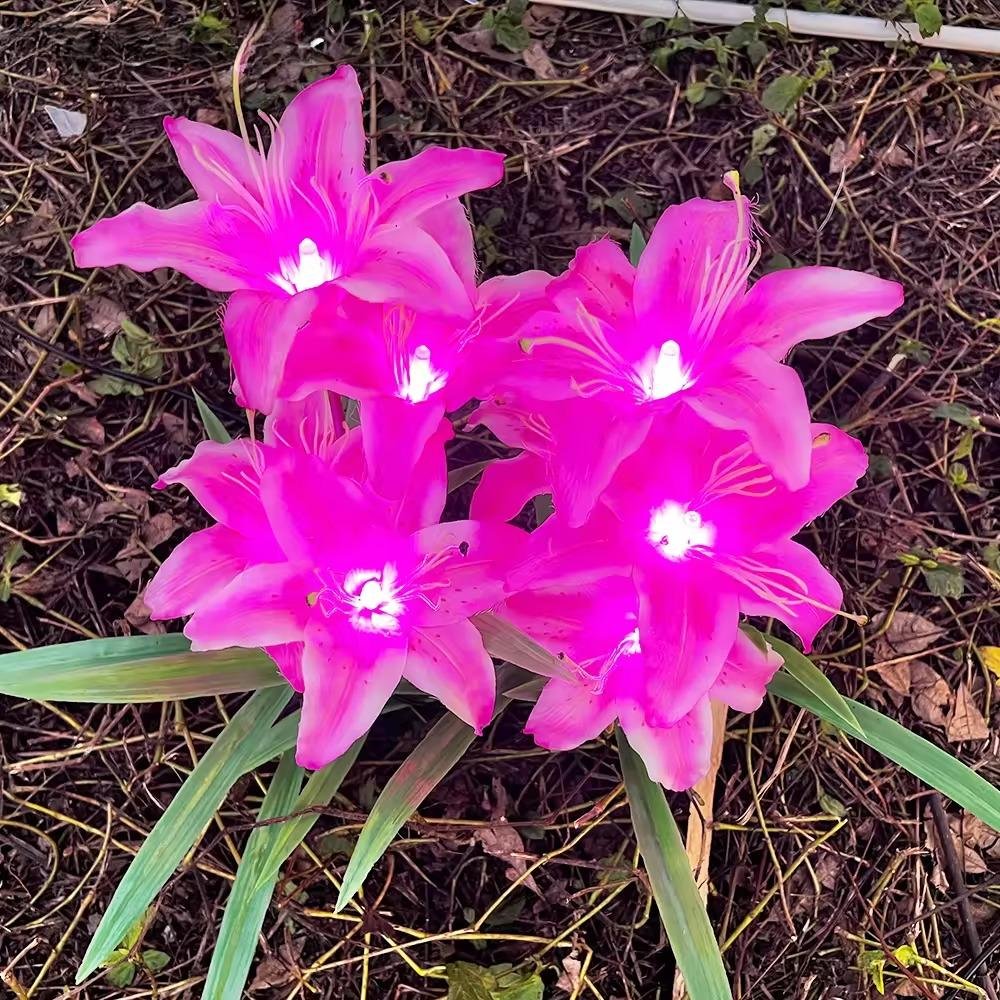 Đèn LED Mô Phỏng Bông Hoa Loa Kèn - Simulation lily flowers light cho Vườn Ánh Sáng Zalaa Light Garden