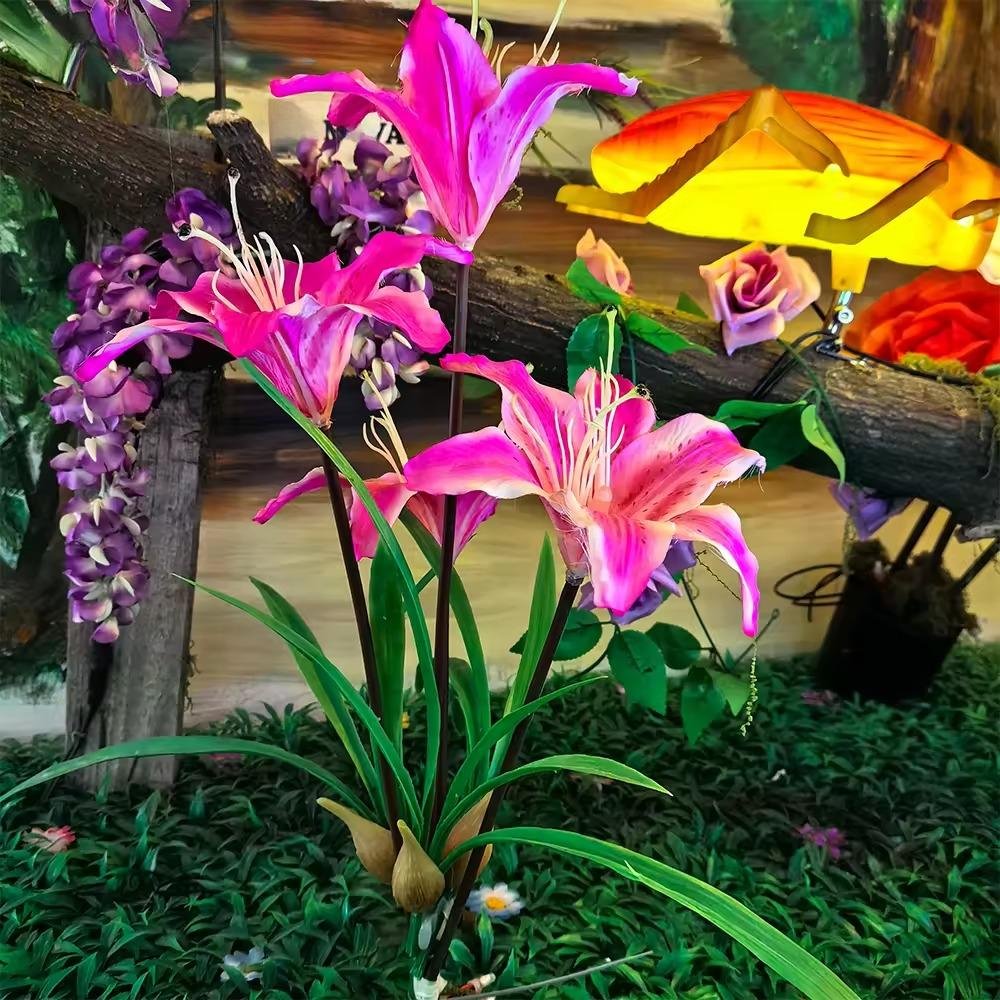 Đèn LED Mô Phỏng Bông Hoa Loa Kèn - Simulation lily flowers light cho Vườn Ánh Sáng Zalaa Light Garden