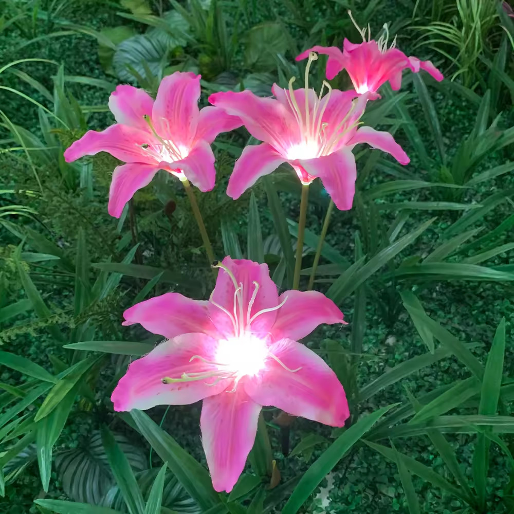 Đèn LED Mô Phỏng Bông Hoa Loa Kèn - Simulation lily flowers light cho Vườn Ánh Sáng Zalaa Light Garden
