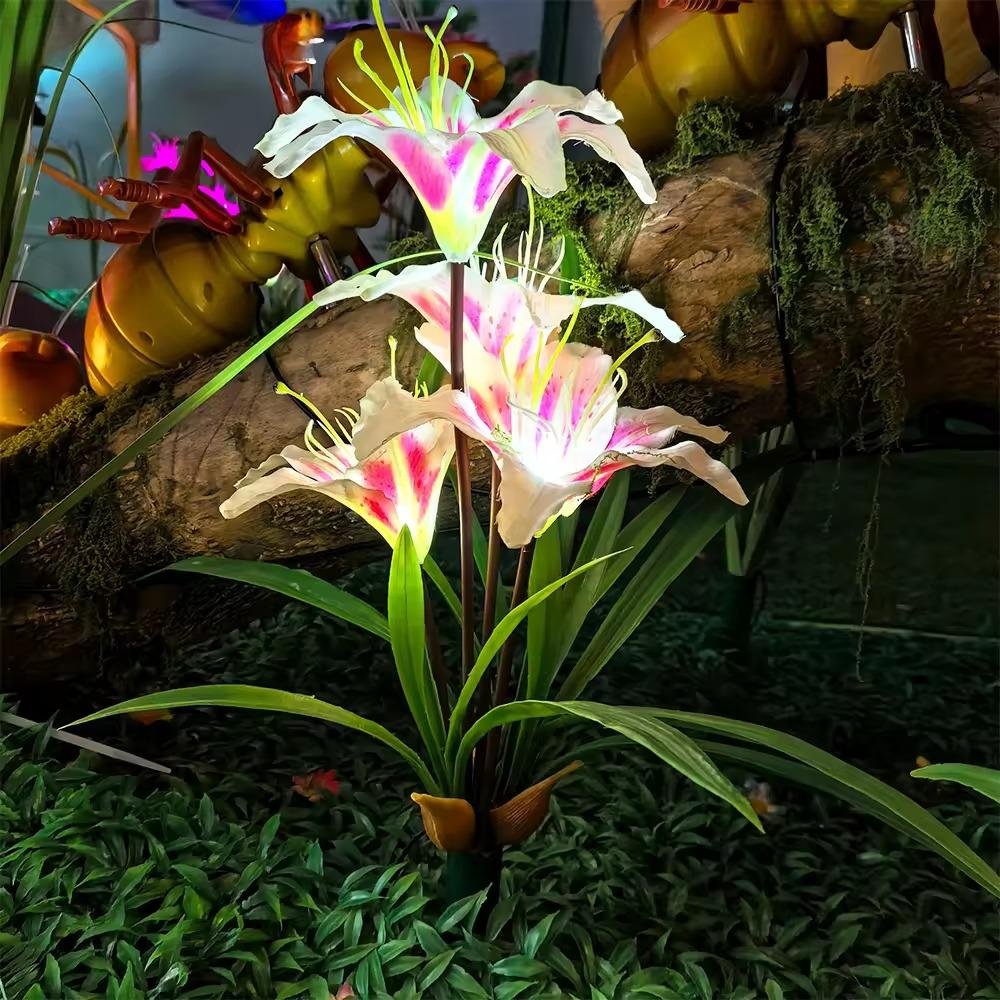 Đèn LED Mô Phỏng Bông Hoa Loa Kèn - Simulation lily flowers light cho Vườn Ánh Sáng Zalaa Light Garden