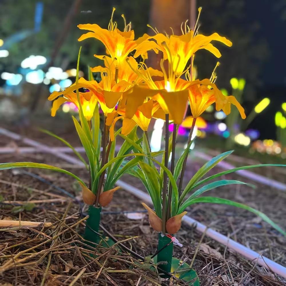 Đèn LED Mô Phỏng Bông Hoa Loa Kèn - Simulation lily flowers light cho Vườn Ánh Sáng Zalaa Light Garden