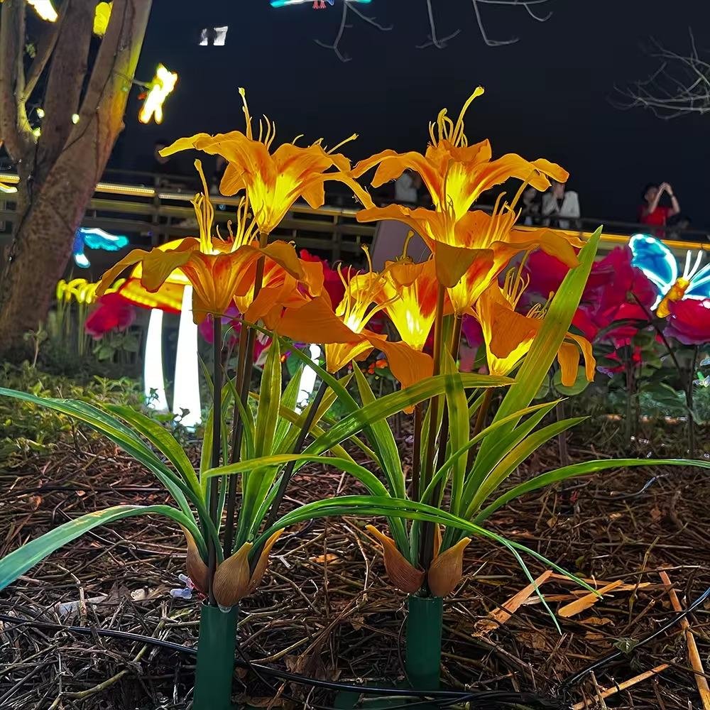 Đèn LED Mô Phỏng Bông Hoa Loa Kèn - Simulation lily flowers light cho Vườn Ánh Sáng Zalaa Light Garden