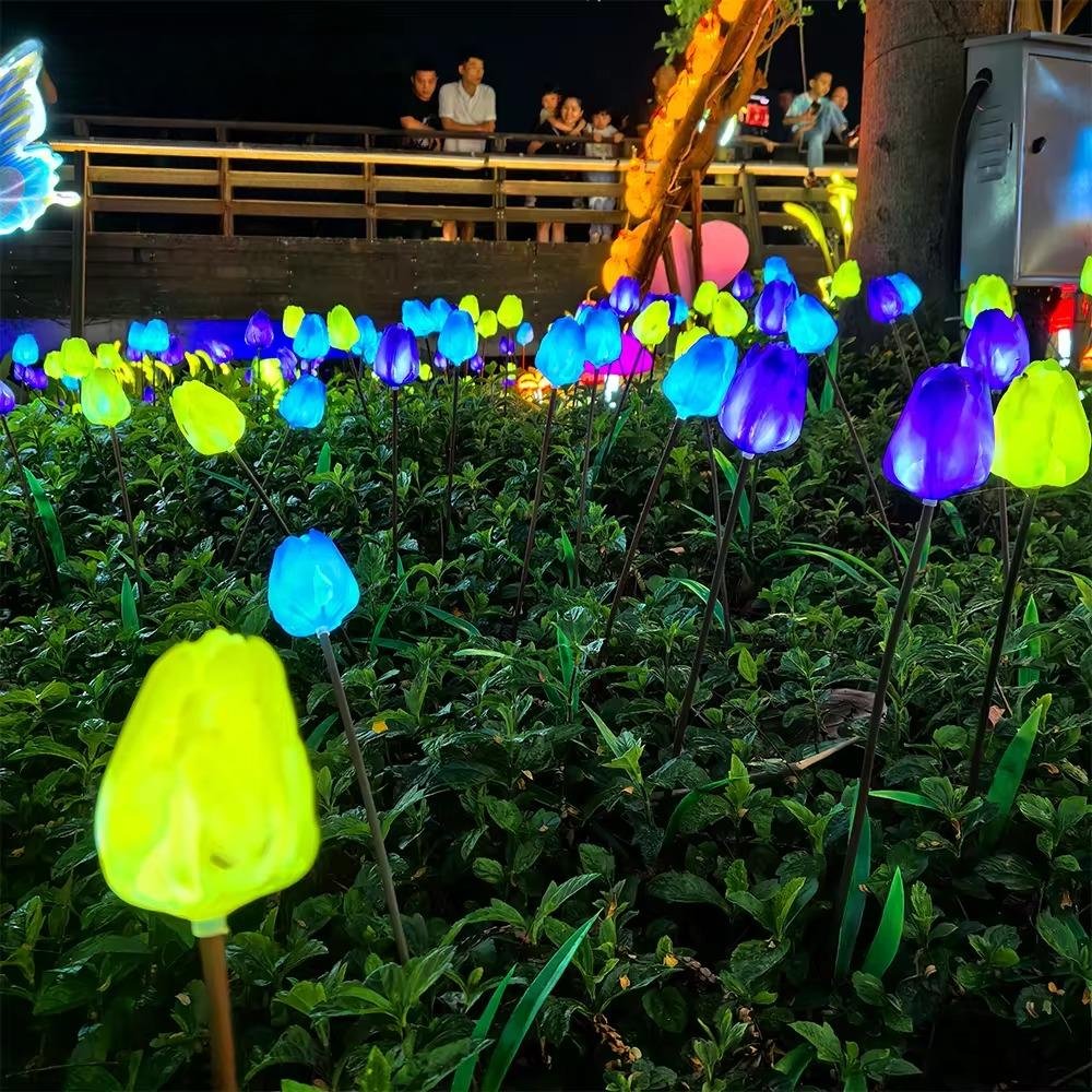 Đèn LED Mô Phỏng Bông Hoa Tulip - Simulation Tulips Light cho Vườn Ánh Sáng Zalaa Light Garden