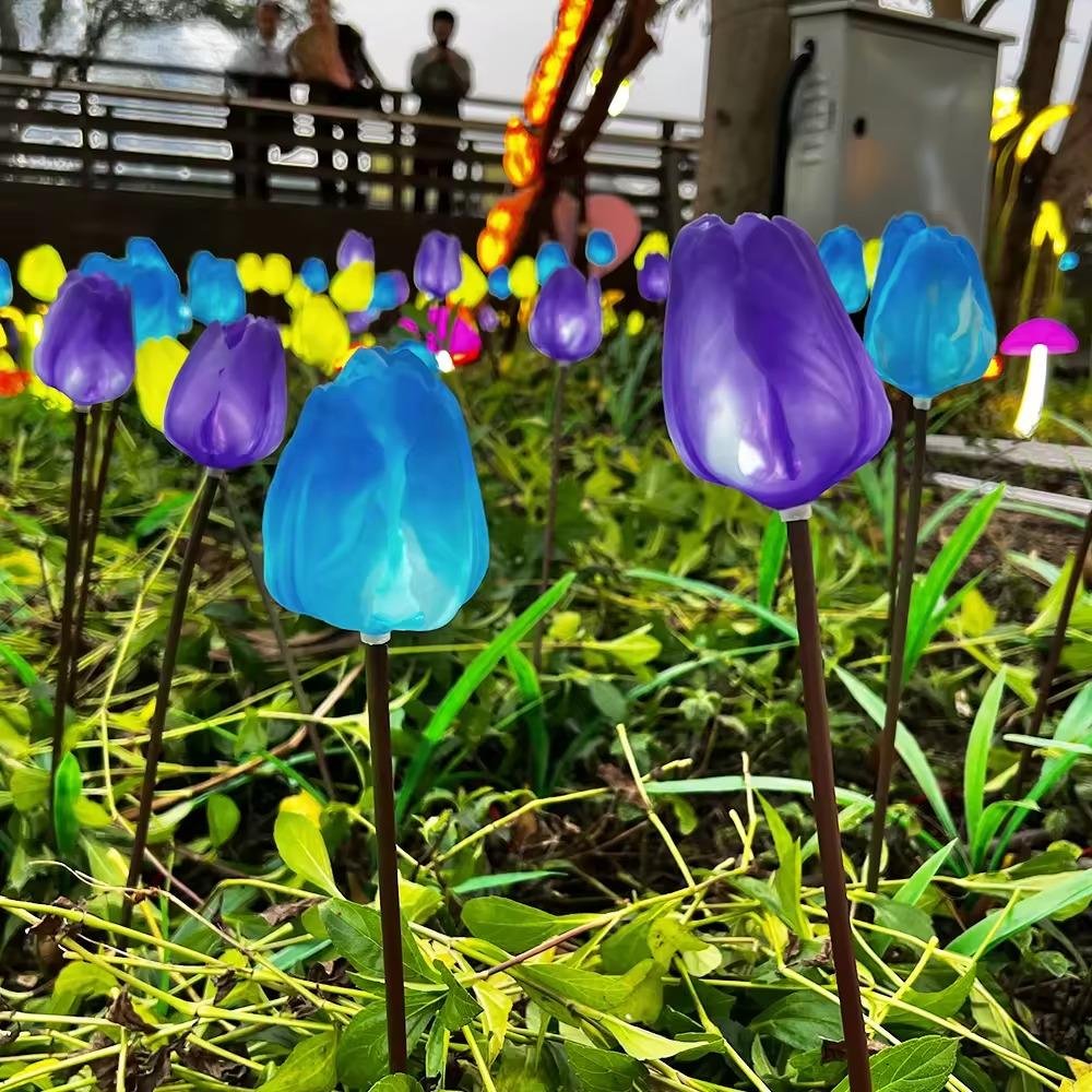Đèn LED Mô Phỏng Bông Hoa Tulip - Simulation Tulips Light cho Vườn Ánh Sáng Zalaa Light Garden