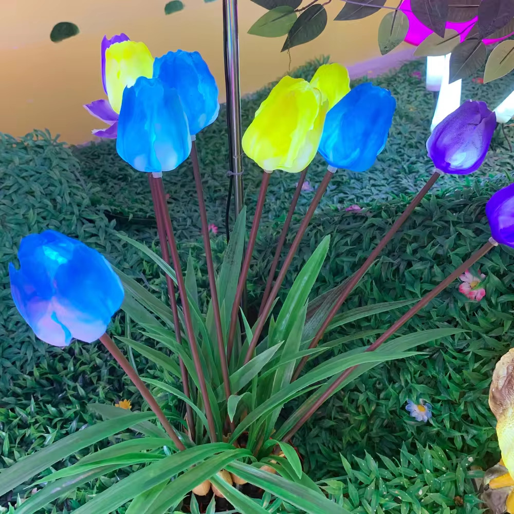 Đèn LED Mô Phỏng Bông Hoa Tulip - Simulation Tulips Light cho Vườn Ánh Sáng Zalaa Light Garden