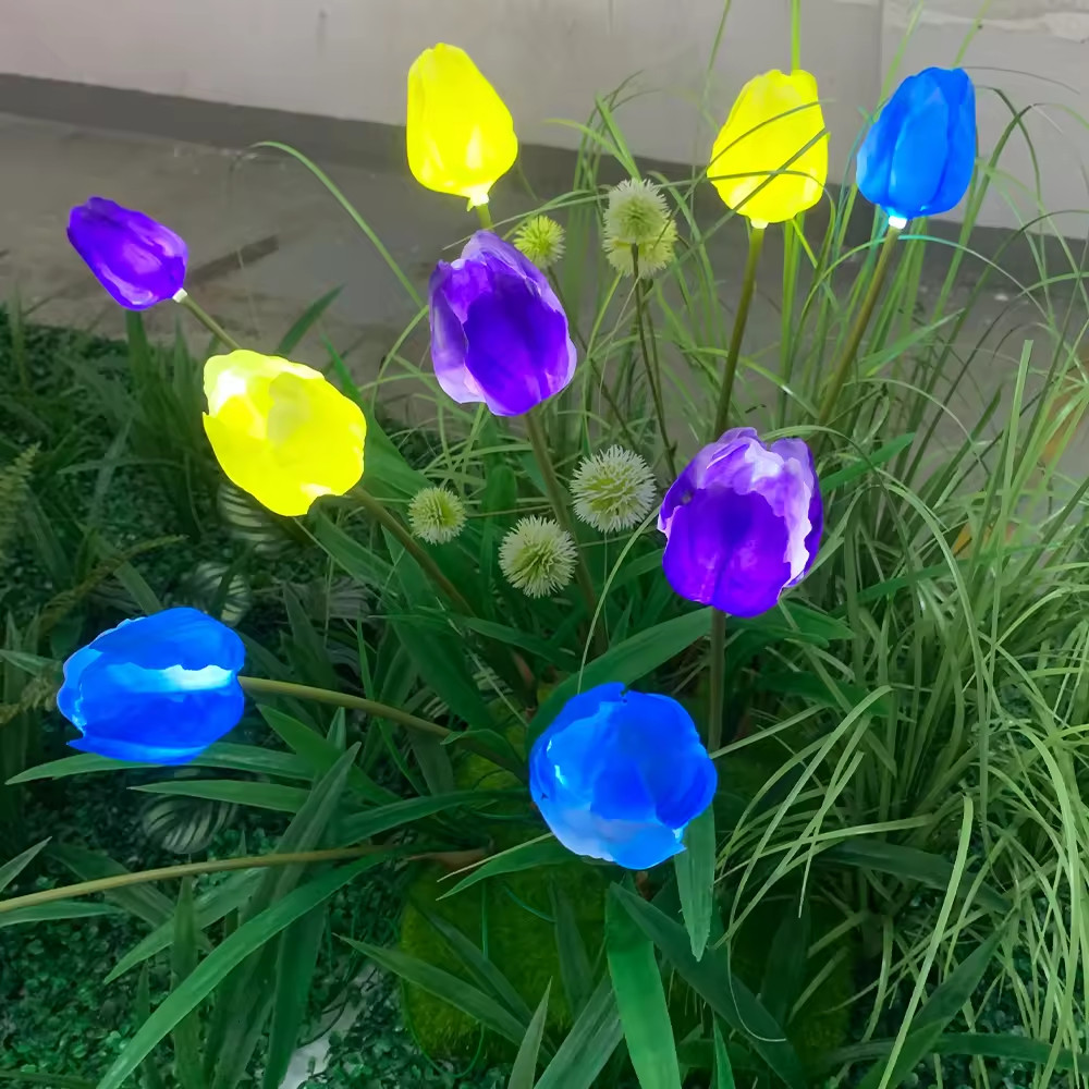 Đèn LED Mô Phỏng Bông Hoa Tulip - Simulation Tulips Light cho Vườn Ánh Sáng Zalaa Light Garden