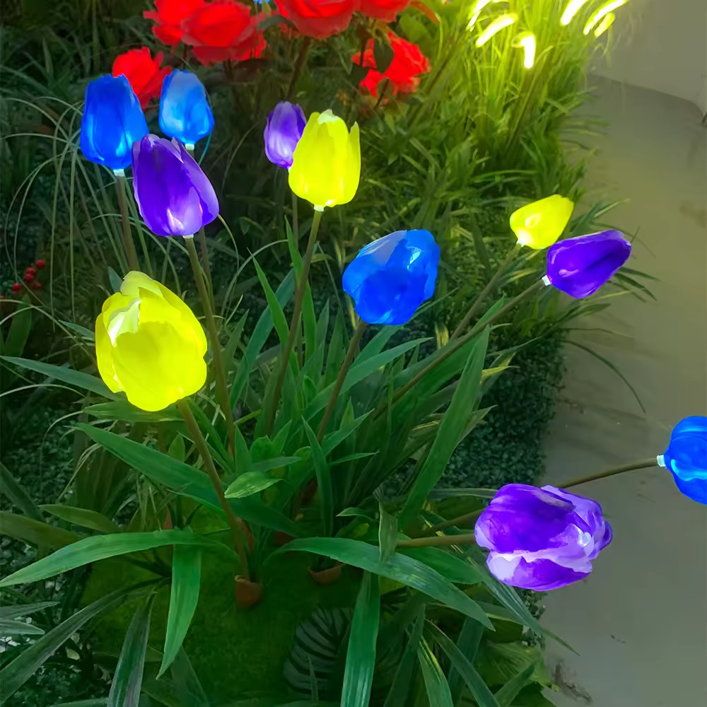 Đèn LED Mô Phỏng Bông Hoa Tulip - Simulation Tulips Light cho Vườn Ánh Sáng Zalaa Light Garden