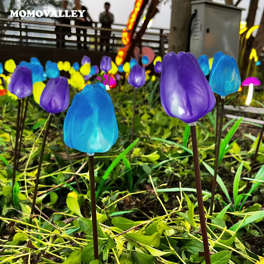 Đèn LED Mô Phỏng Bông Hoa Tulip - Simulation Tulips Light cho Vườn Ánh Sáng Zalaa Light Garden
