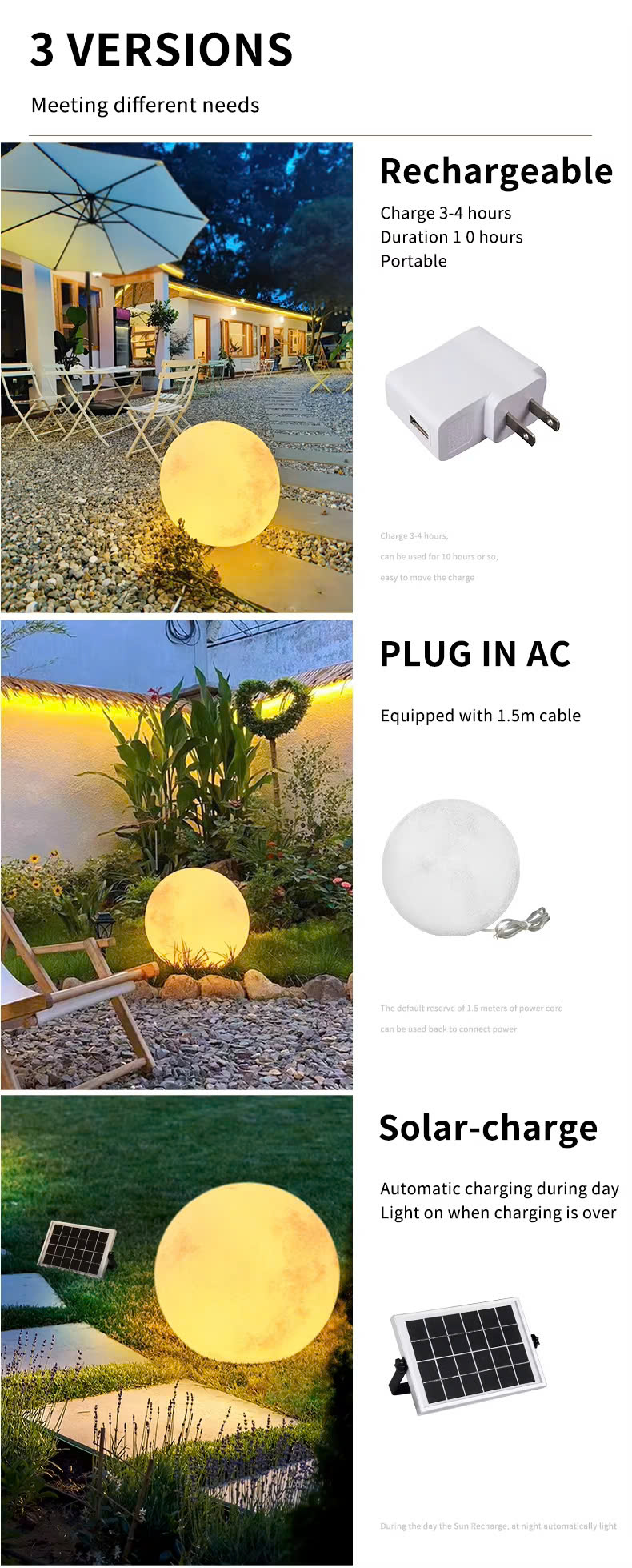 Đèn LED Mô Phỏng Các Hành Tinh phát sáng trang trí cảnh quan sân vườn Zalaa ZMP-Planet-Lights