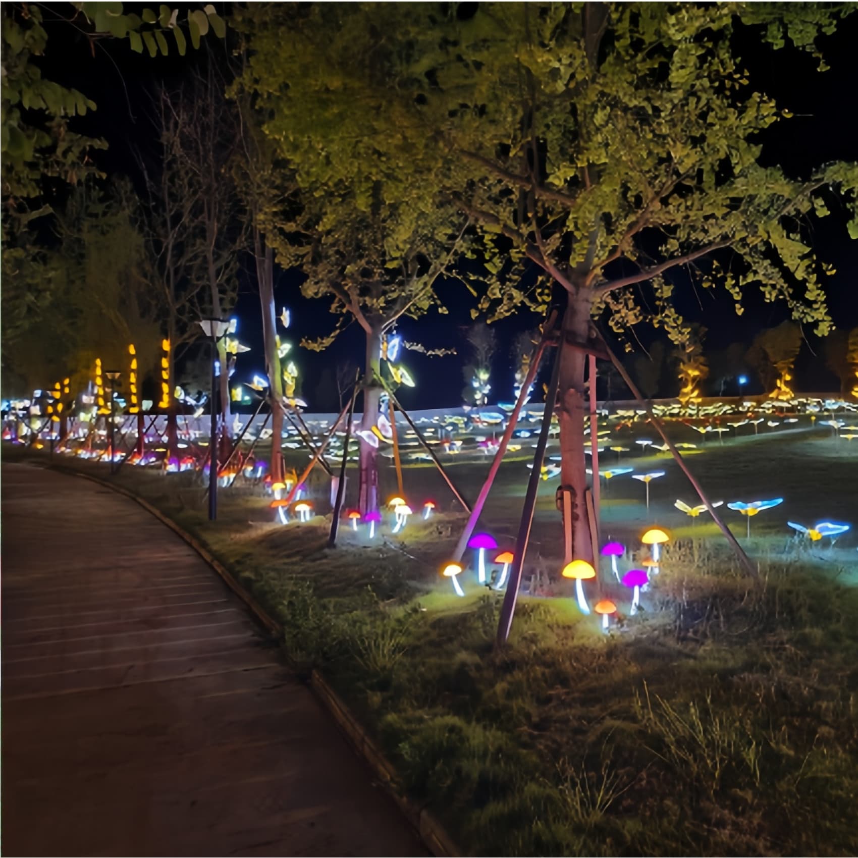 Đèn LED Mô Phỏng Hình Cây Nấm - Simulation Mushrooms Light cho Vườn Ánh Sáng Zalaa Light Garden