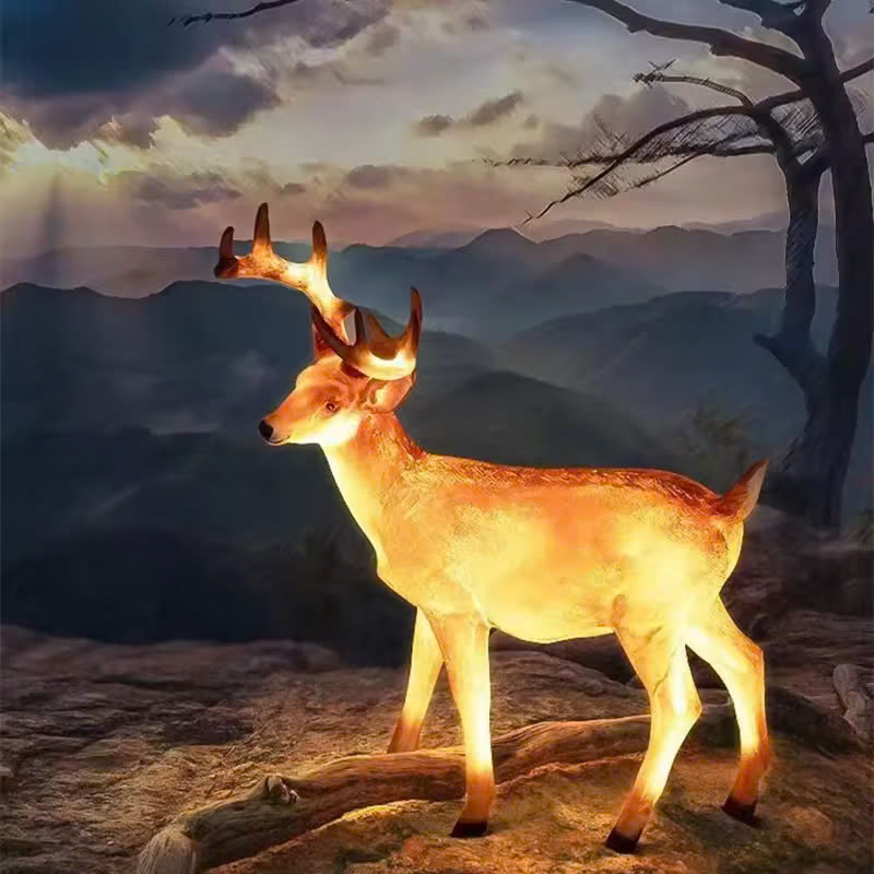 Đèn LED Motif Mô Phỏng 3D Đàn Hươu Deer phát sáng từ Sợi thủy tinh và nhựa Zalaa dành cho Dự án Vườn Ánh Sáng