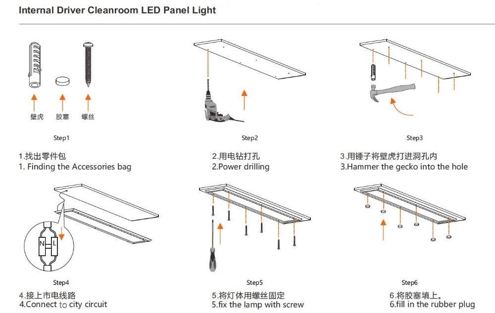 Đèn LED Panel 1200x300 ZVP-AT1200x300-PS Cho Phòng Sạch - Giải Pháp Chiếu Sáng Chuyên Nghiệp