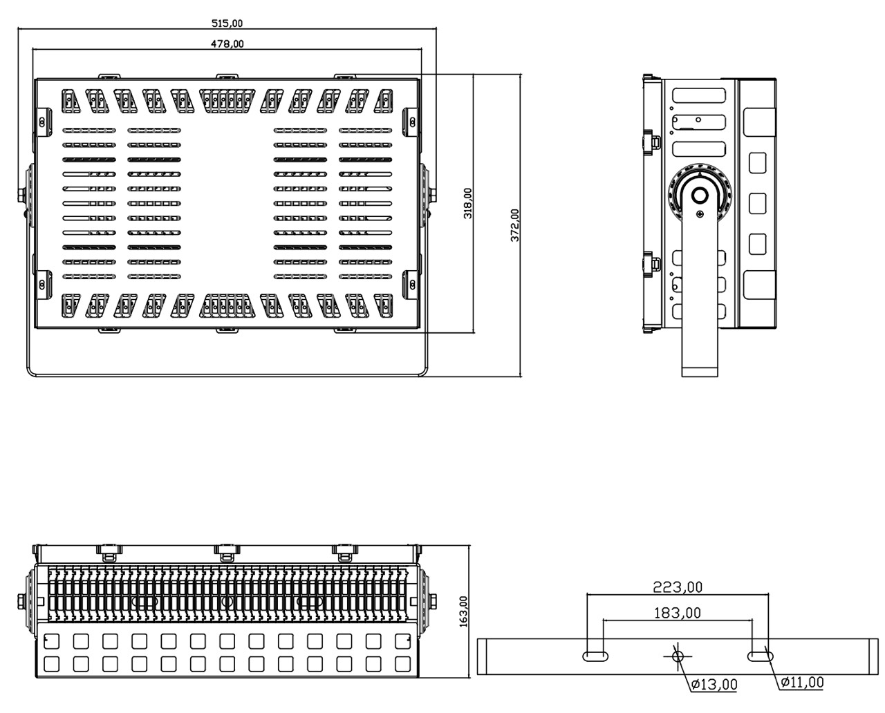 Đèn LED Pha Chiếu Sân Golf 600W - Mã SP ZPG-PL-600 ZALAA