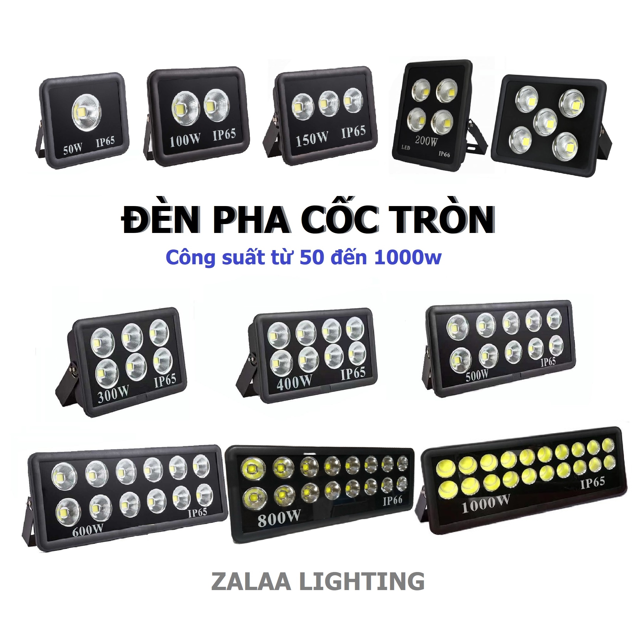 Đèn Pha LED Cốc 800W Mã sản phẩm ZFS800W ZALAA