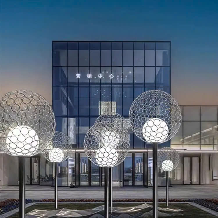 Đèn LED Quả Cầu Hoa Sắt Rỗng Giữa - Bóng Tròn Đôi Đẹp Lạ ZALAA ZSV-Flowers-Iron Chiếu sáng & trang trí cảnh quan