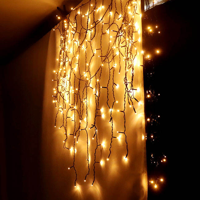 Đèn LED Dây Rèm Thả Icicle Trang Trí Lễ Hội AC220V IP65 5M 15W - ZALAA OEM/ODM Curtain Icicle Lights
