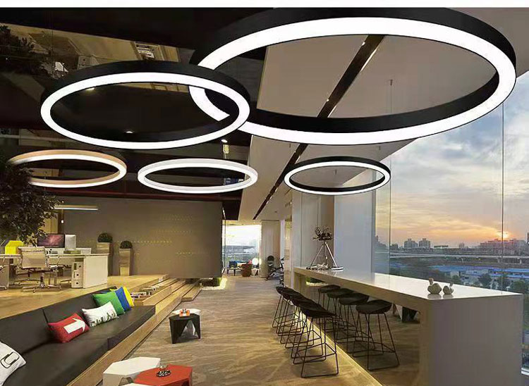 Đèn Thả Trần Tròn Rỗng Giữa Zalaa D900x1000mm - Trang trí nội thất showroom, Văn phòng