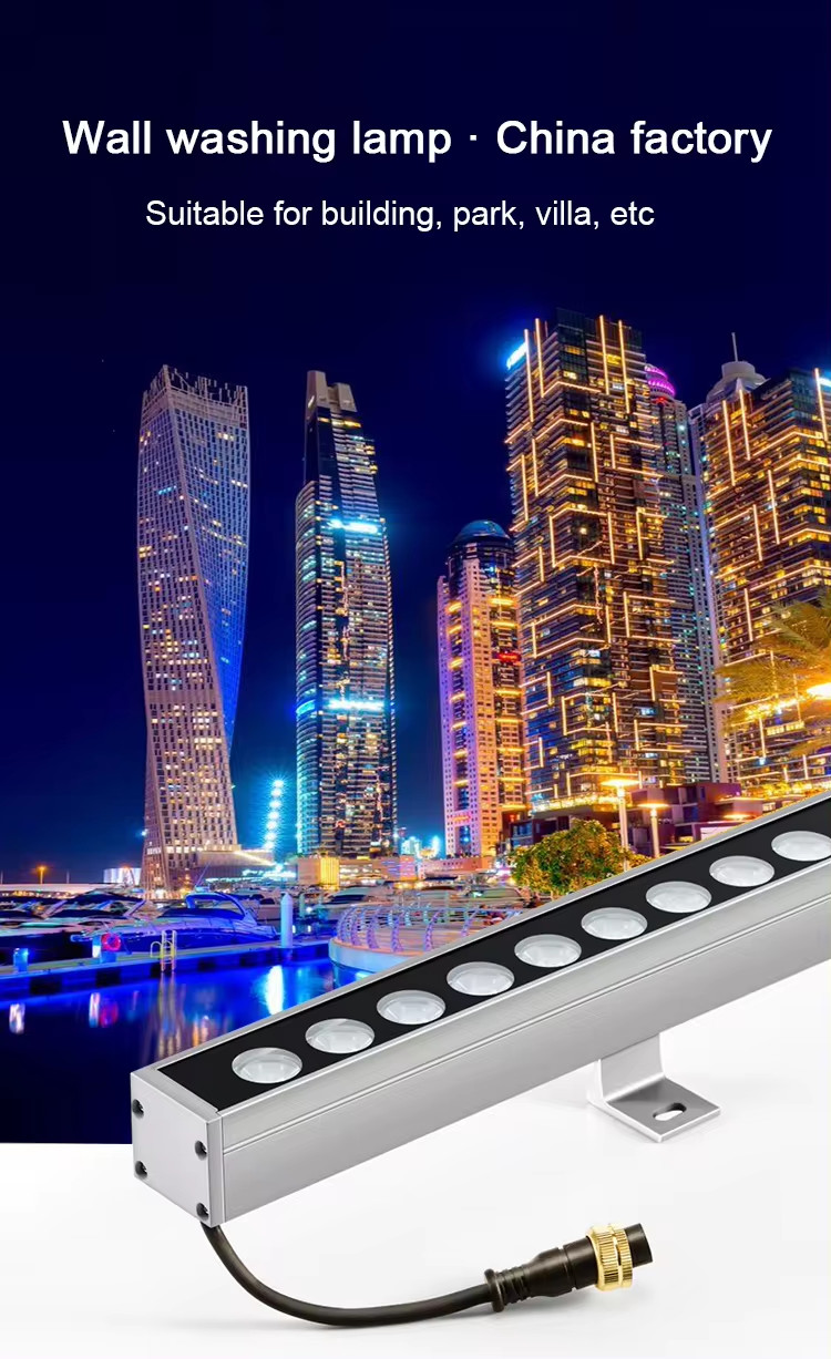 Đèn LED Thanh Dài 12W 36W RGBW IP65 DMX512 RGB Chiếu Tòa Nhà Building Cao Tầng - Facade lighting solution Zalaa