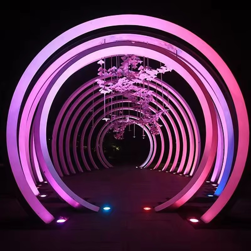 Đèn LED Thanh Tuyến Tính trang trí đường Vòm ZALAA DMX 512 RGBW đổi màu tương tác công cộng - LED Art Lights