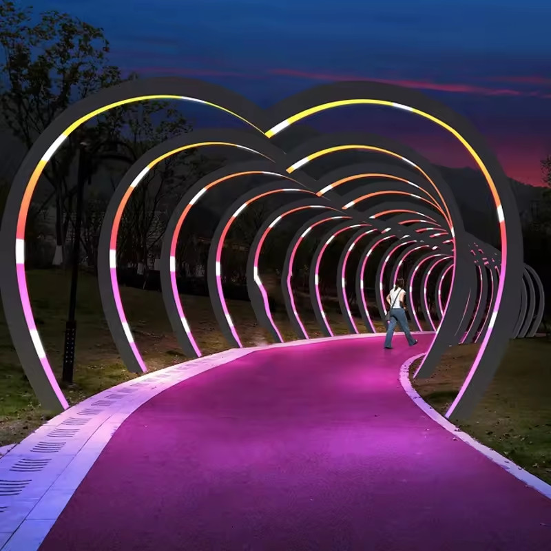 Đèn LED Thanh Tuyến Tính trang trí đường Vòm ZALAA DMX 512 RGBW đổi màu tương tác công cộng - LED Art Lights