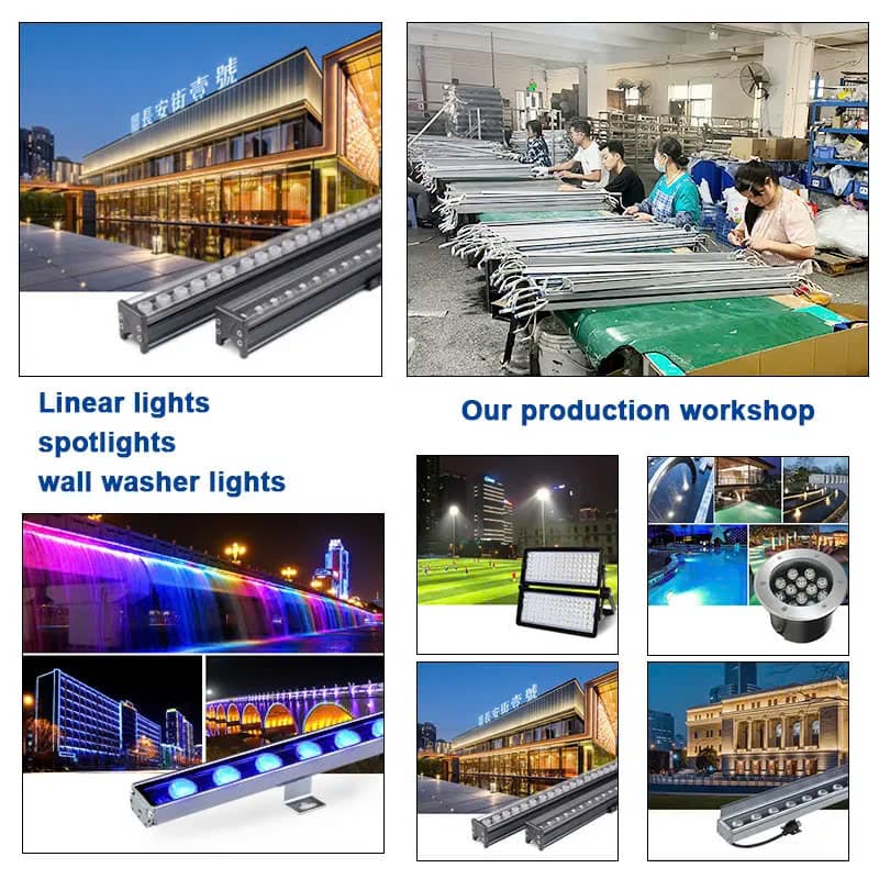 Đèn LED Tuyến Tính chiếu sáng mặt tiền Tòa Nhà Building Cao Tầng có lập trình DMX512 Rgb hiệu ứng thay đổi màu sắc theo tùy chỉnh