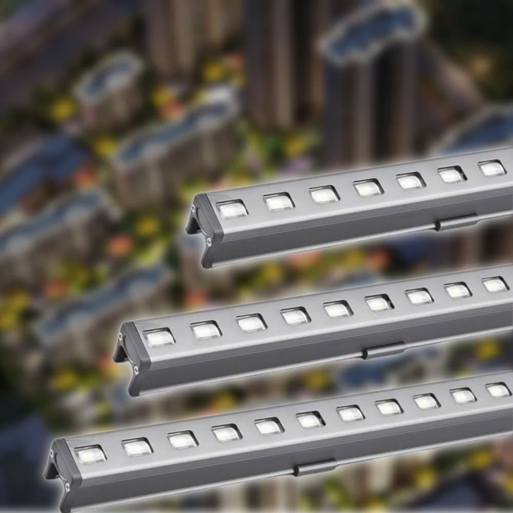 Đèn LED Tuyến Tính chiếu sáng mặt tiền Tòa Nhà Building Cao Tầng có lập trình DMX512 Rgb hiệu ứng thay đổi màu sắc theo tùy chỉnh