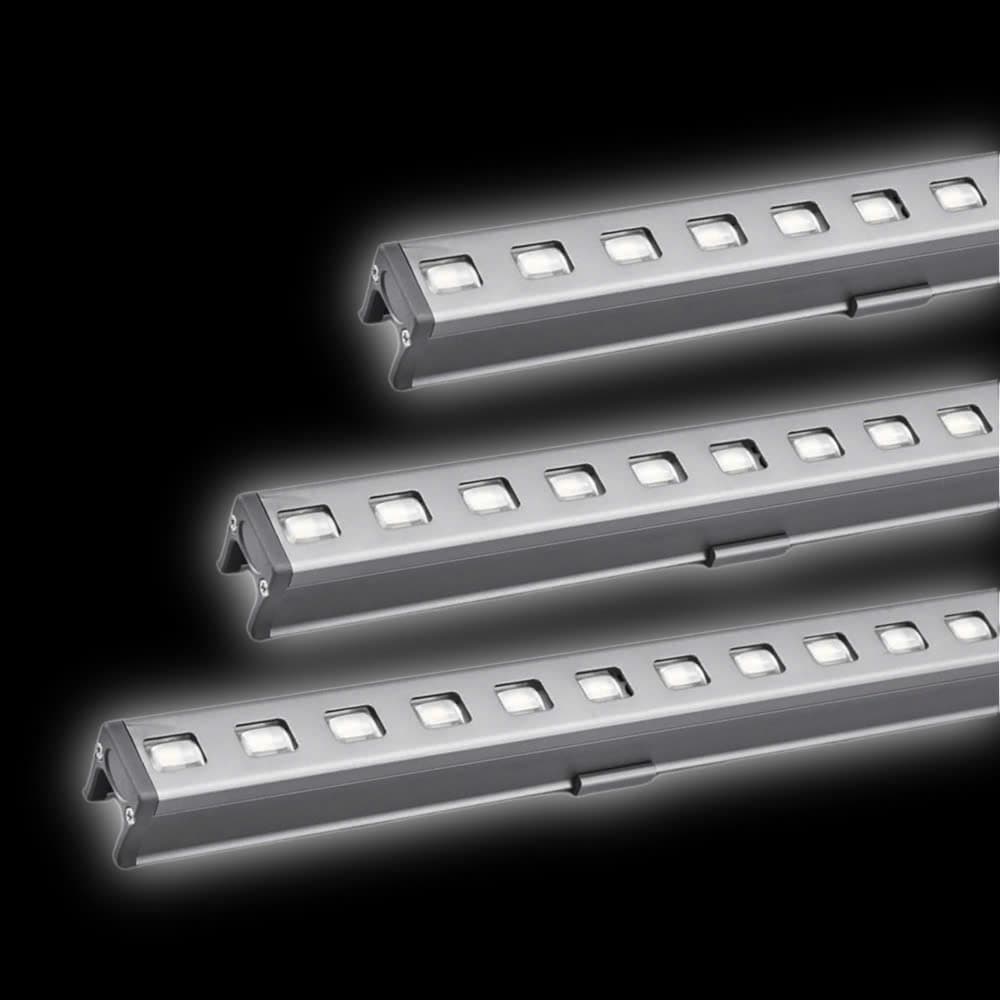 Đèn LED Tuyến Tính chiếu sáng mặt tiền Tòa Nhà Building Cao Tầng có lập trình DMX512 Rgb hiệu ứng thay đổi màu sắc theo tùy chỉnh