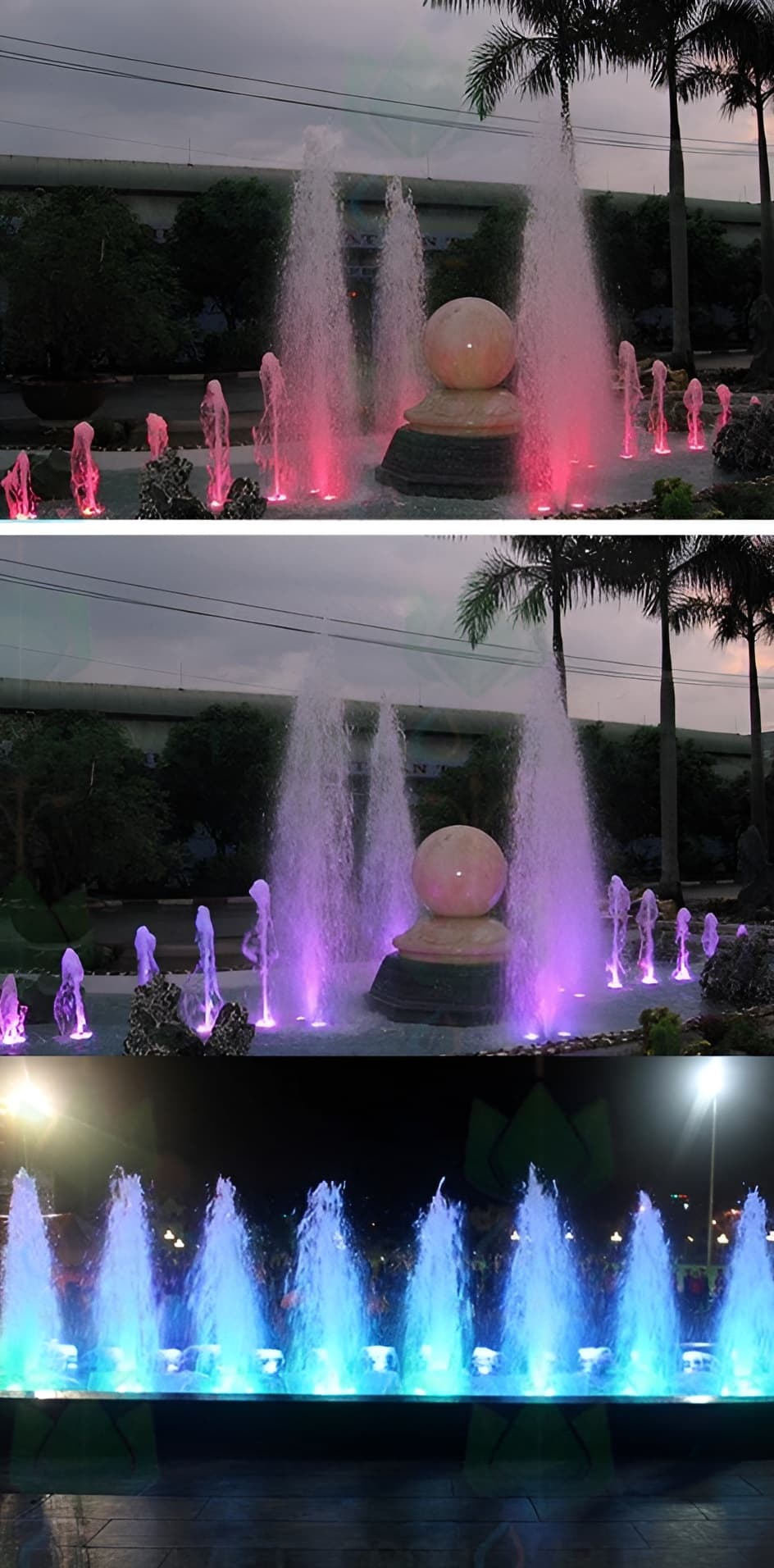 Đèn Cảnh Quan Đài Phun Nước Hồ Trung Tâm  ZALAA 9W, Ánh sáng đổi màu