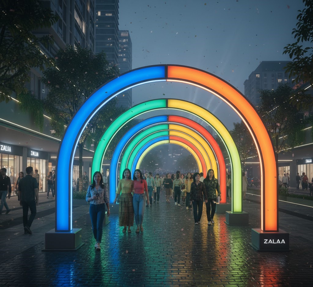 Đèn LED Walkway/Tunnel Arch ZALAA - Kiểu Cổng Ánh Sáng, Đường Hầm Nghệ Thuật