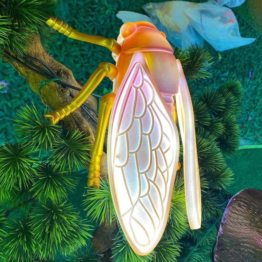 Đèn LED ZALAA Mô Hình Ve Sầu Simulation Golden Cicada Light cho Vườn Ánh Sáng / Light Garden