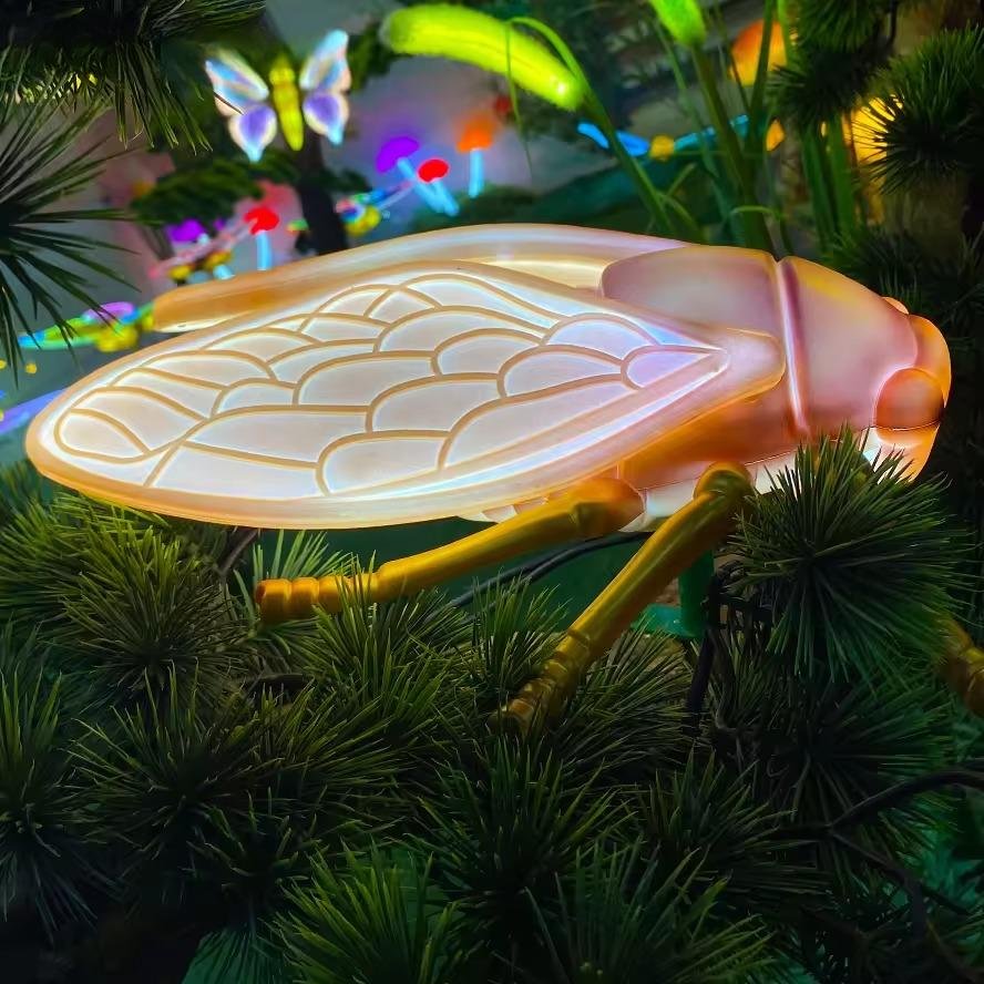 Đèn LED ZALAA Mô Hình Ve Sầu Simulation Golden Cicada Light cho Vườn Ánh Sáng / Light Garden