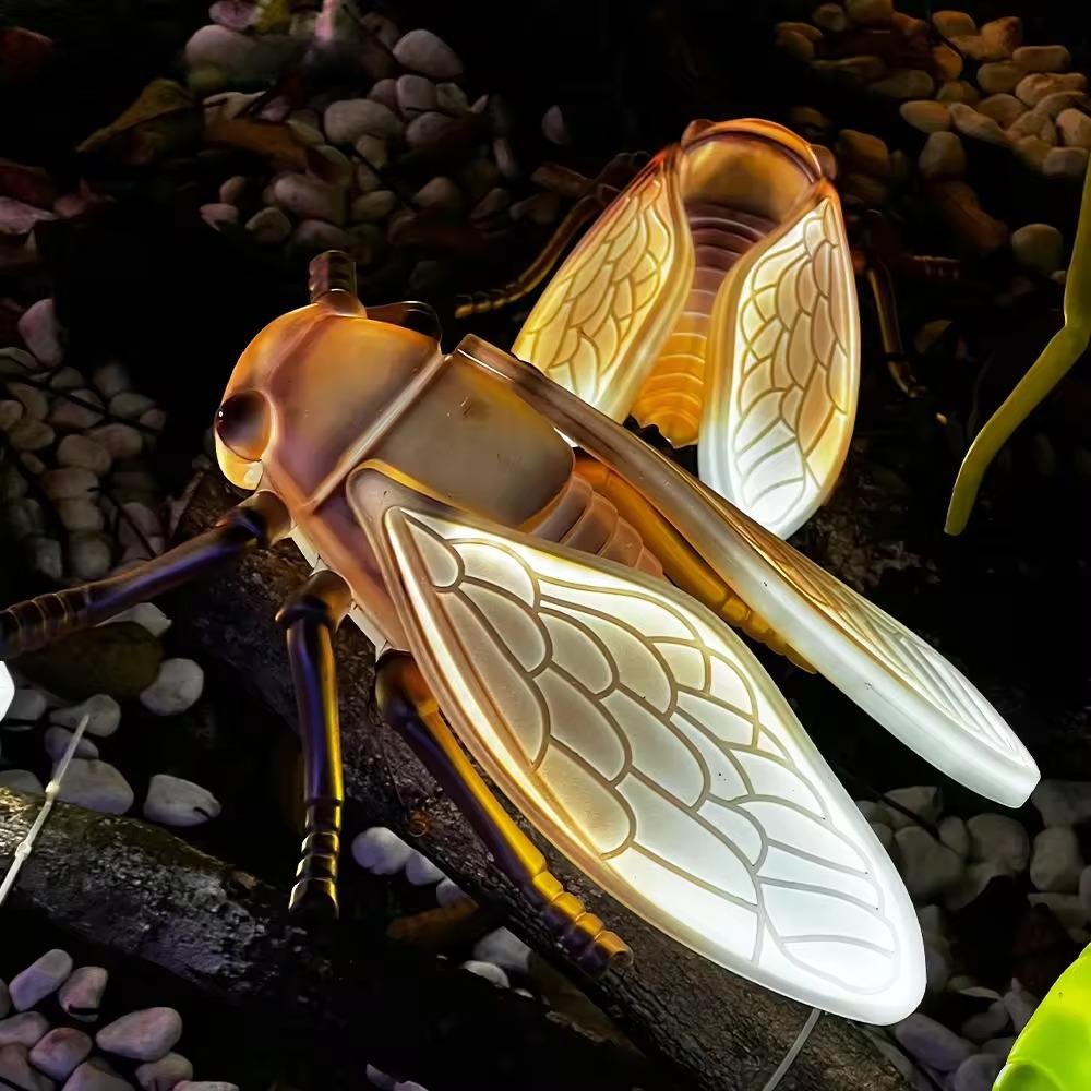 Đèn LED ZALAA Mô Hình Ve Sầu Simulation Golden Cicada Light cho Vườn Ánh Sáng / Light Garden