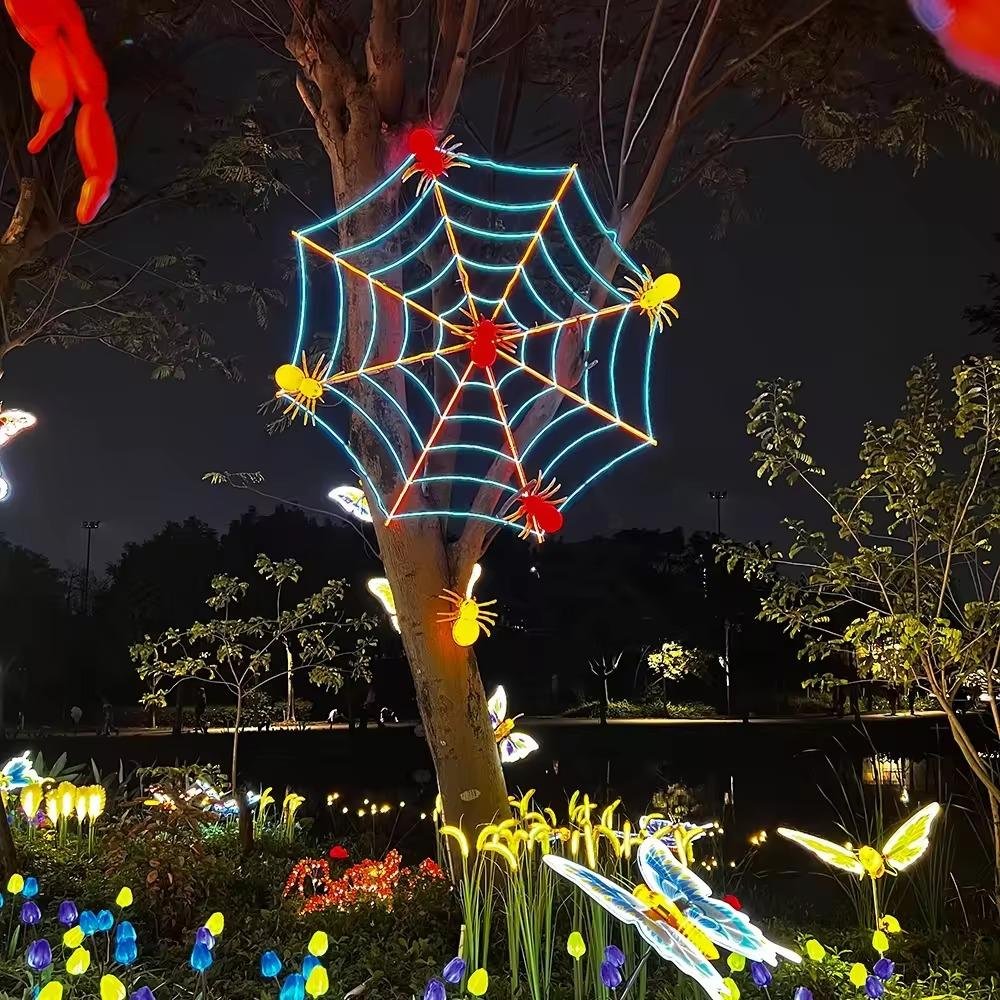 Đèn LED ZALAA Mô Phỏng Hình Mạng Nhện Cho Dự Án Chiếu Sáng Cảnh Quan Sân Vườn